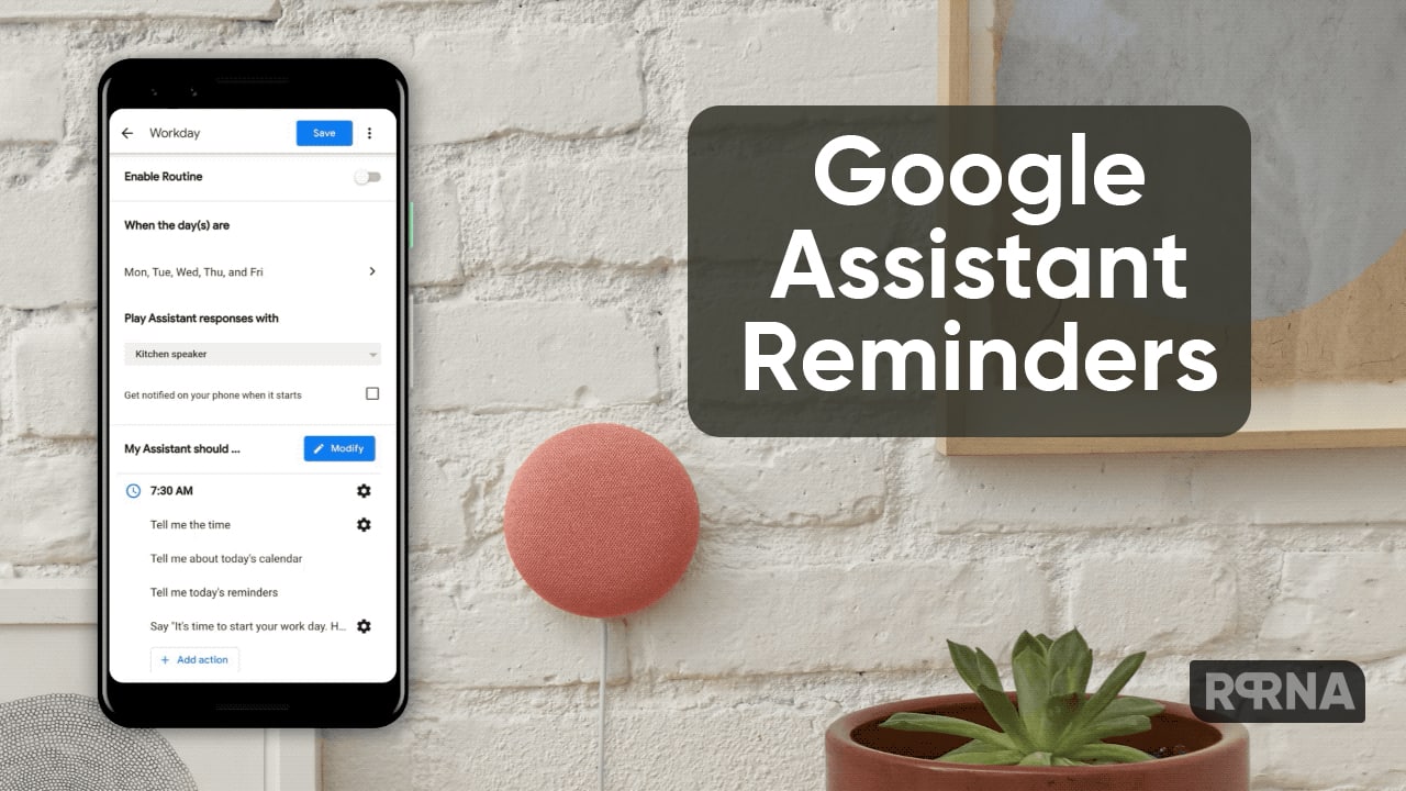 Google Assistant reminders