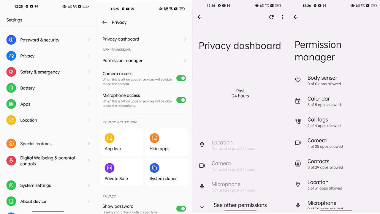 OPPO ColorOS 12 Privacy Feature