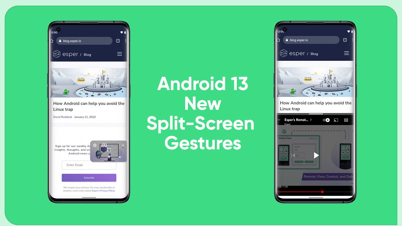 OnePlus Android 13 Split-Screen Gestures