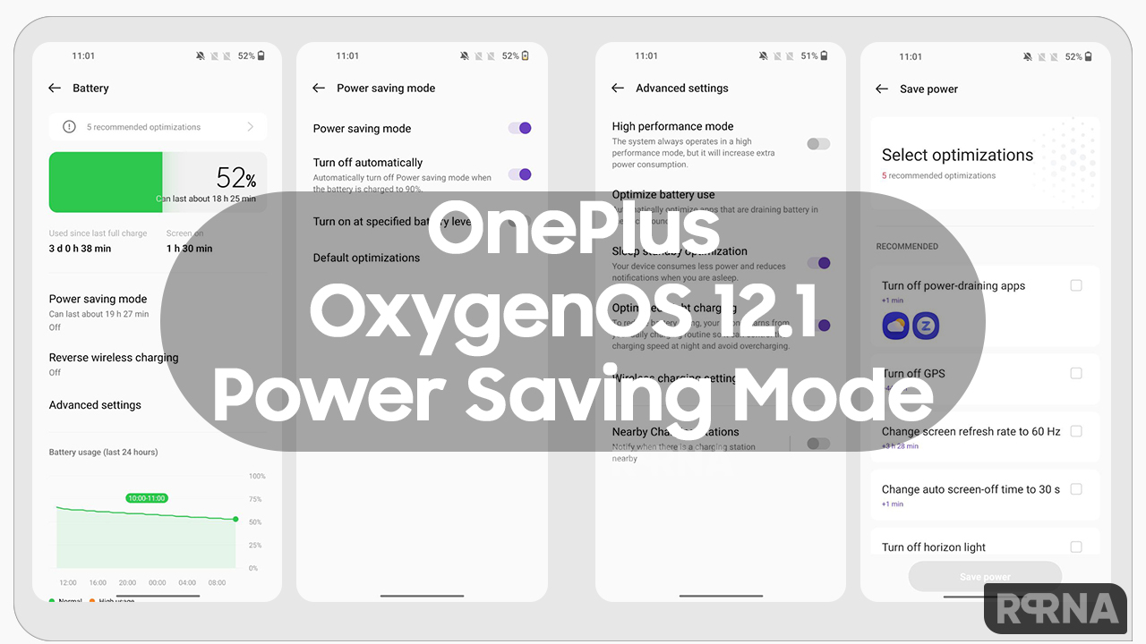 OxygenOS 12.1 Power Saving Mode