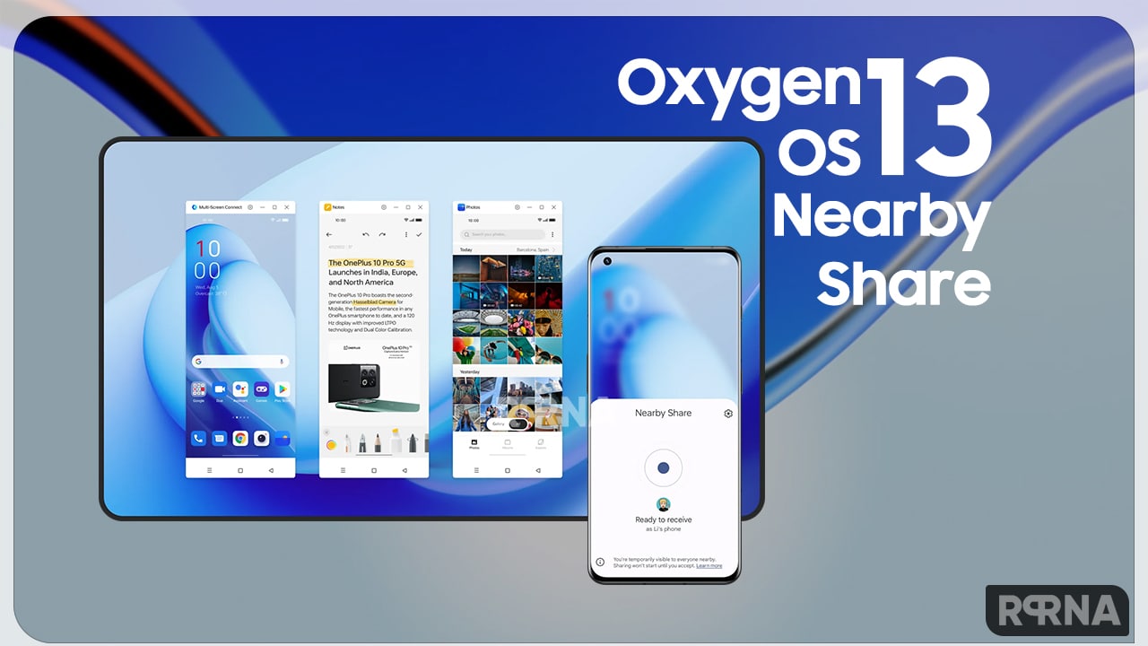 OxygenOS 13 Nearby Share Options