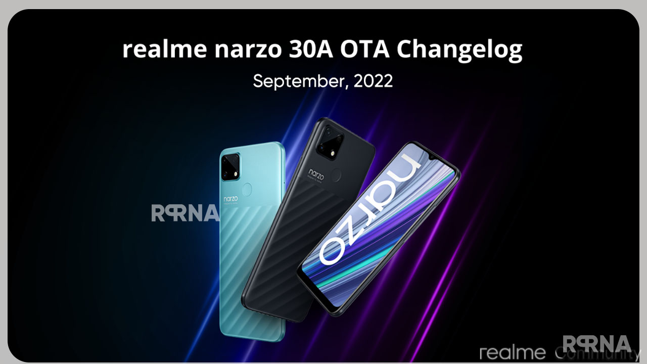 Realme Narzo 30a september 22022 update
