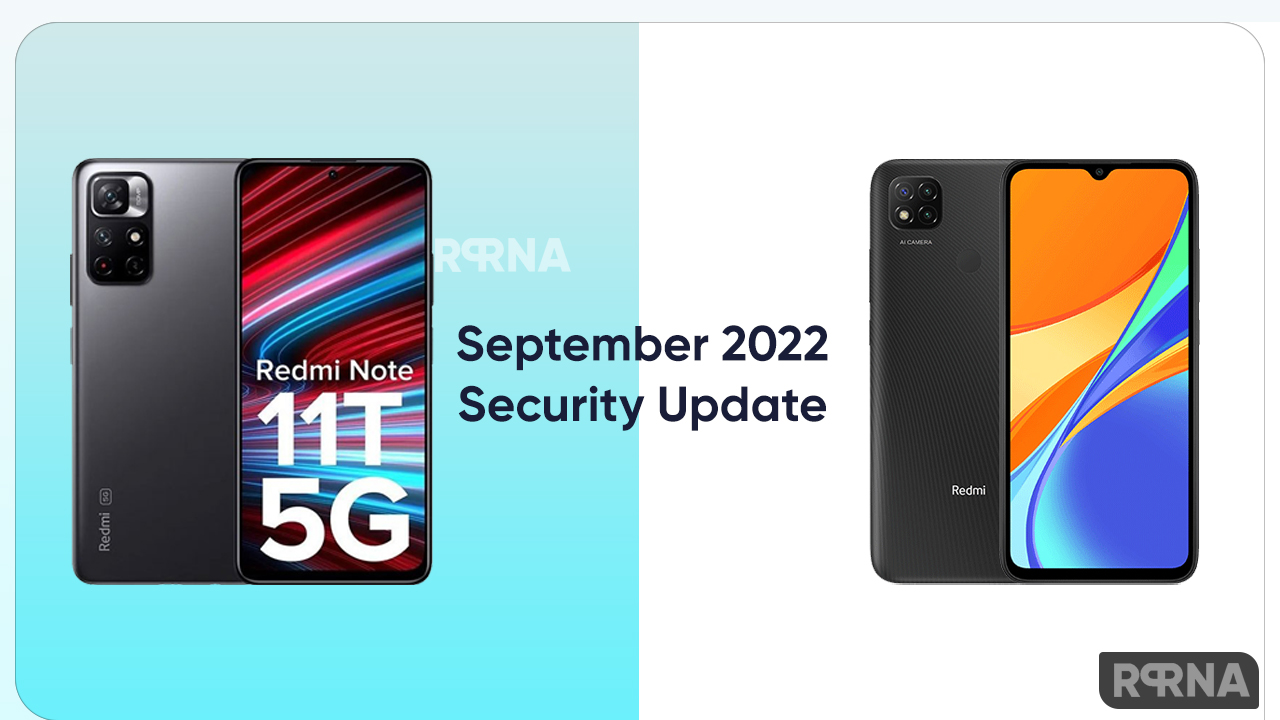  Redmi 9C Note 11T September 2022