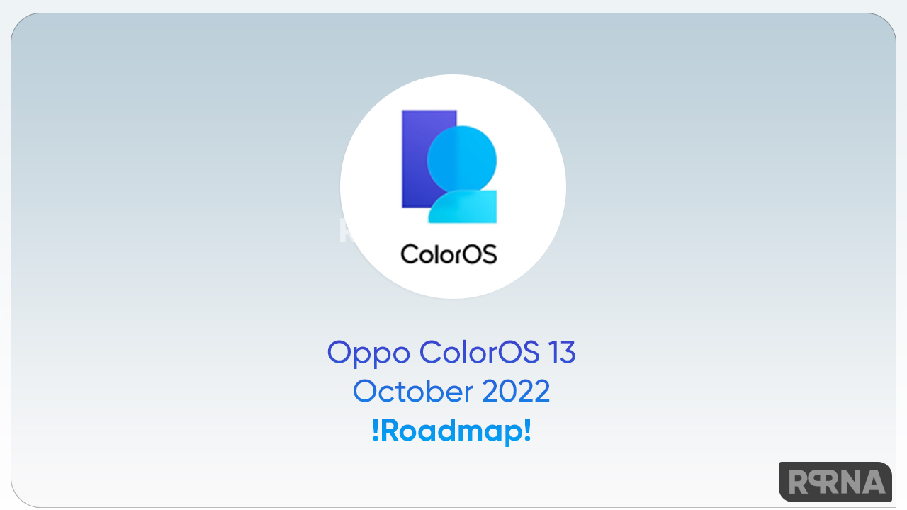 colorOS 13 roadmap devices october 2022