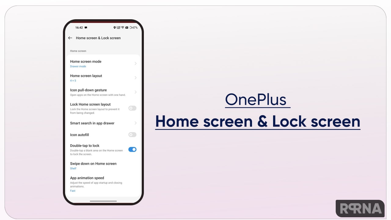 OnePlus Lock screen home OxygenOS