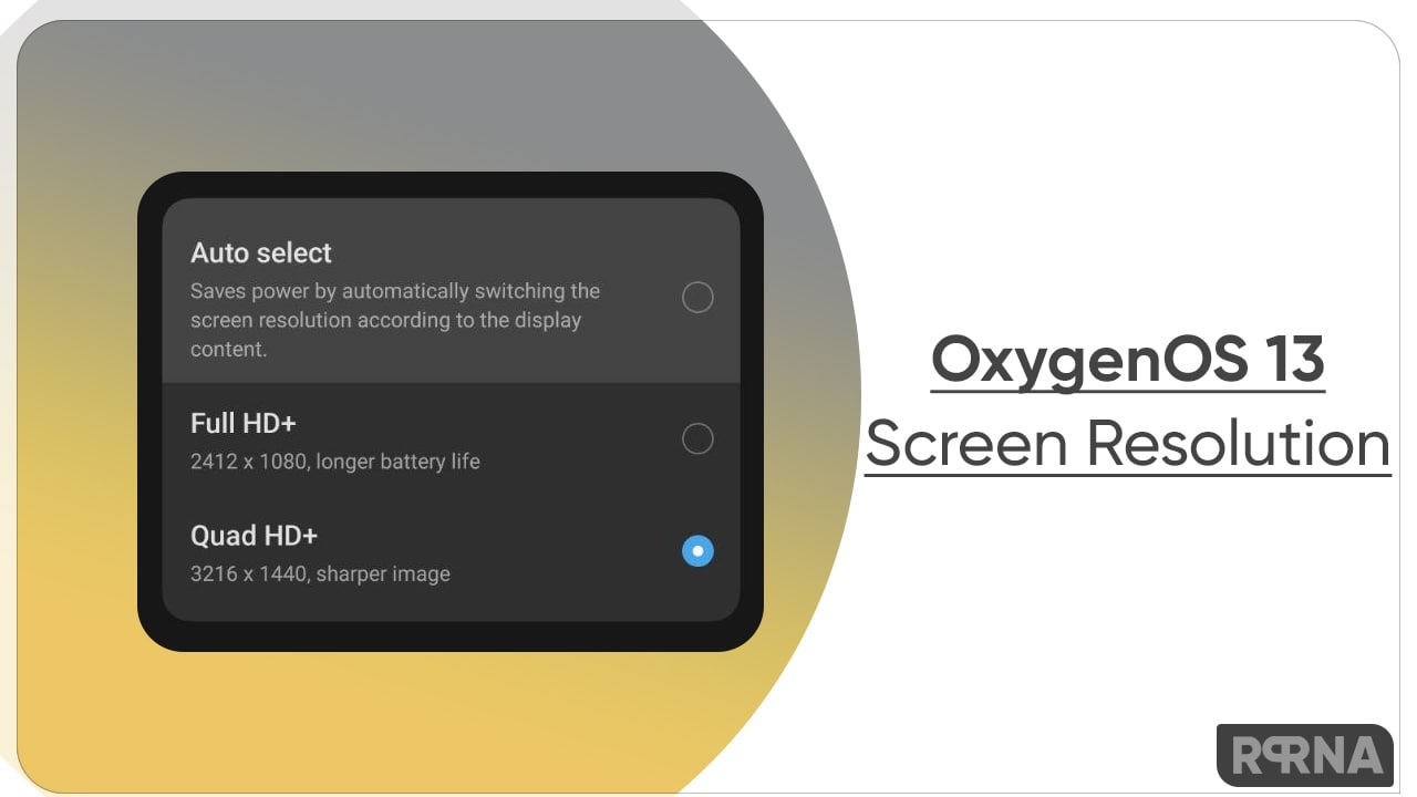 OnePlus OxygenoS 13 Screen resolution