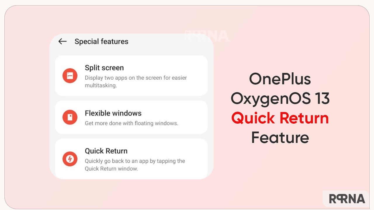 OnePlus OxygenOS 13 Quick Return feature
