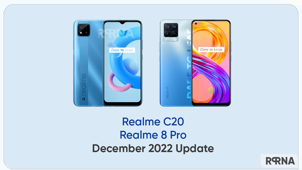 Realme C20 and Realme 8 Pro devices getting December 2022 update