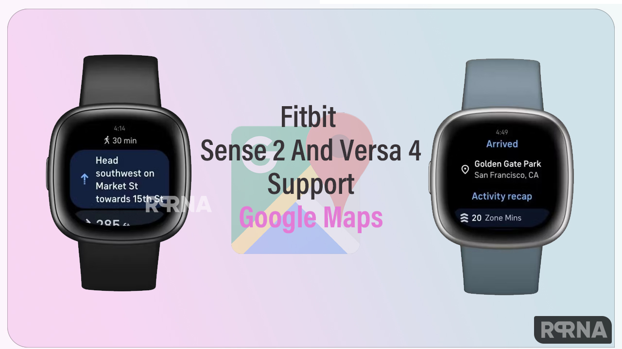 Google Maps Fitbit Sense 2 Versa 4