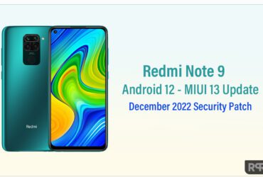 Redmi Note 9 MIUI 13 update