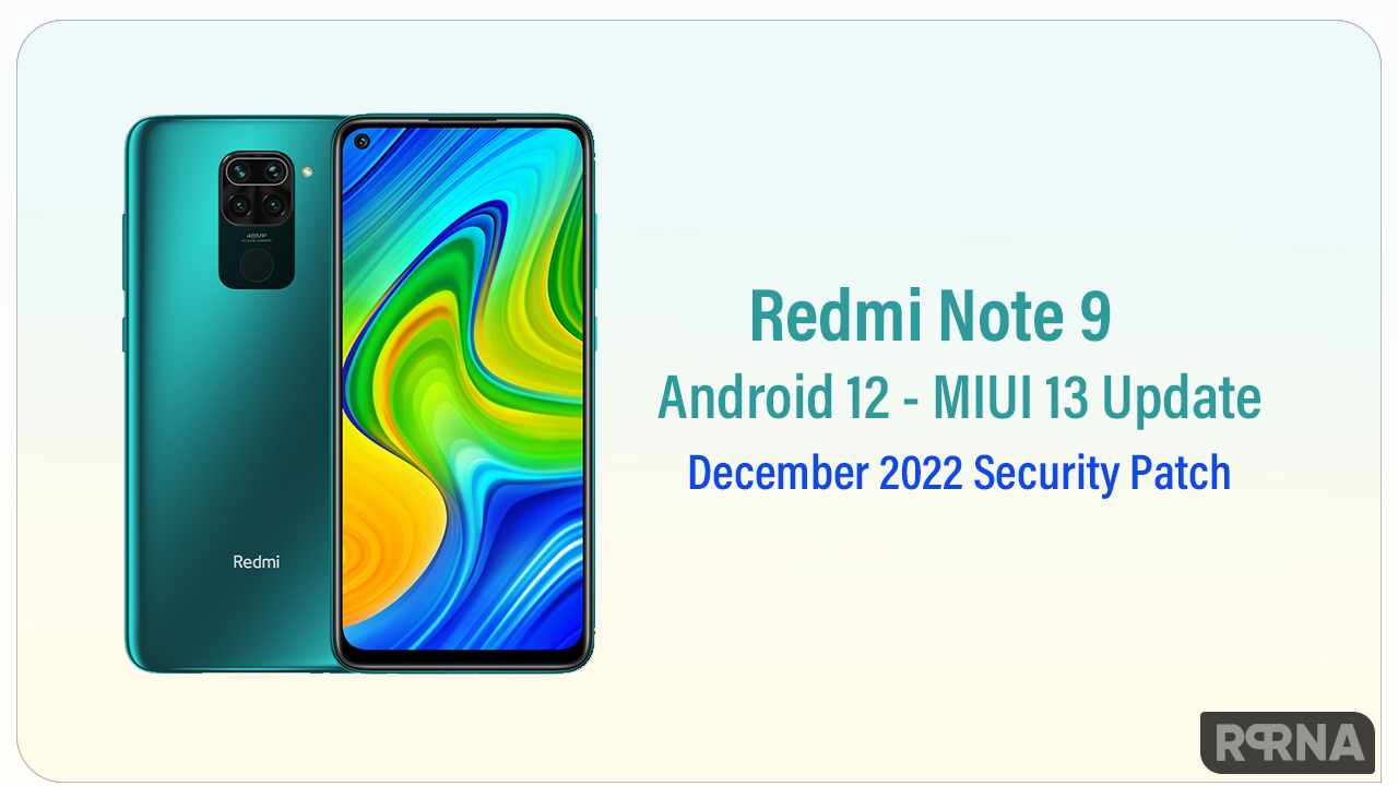 Redmi Note 9 MIUI 13 update