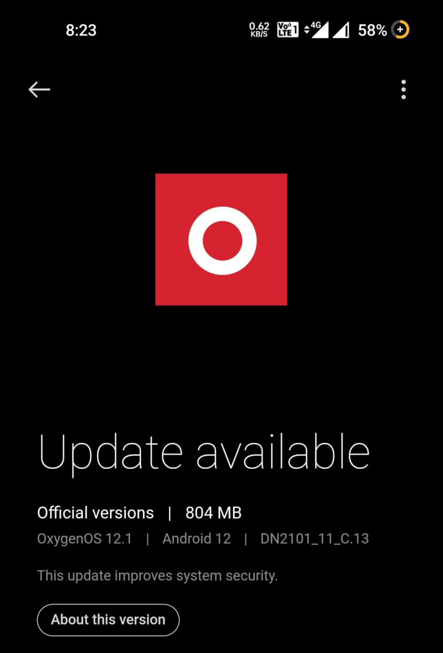 OnePlus Nord 2 OxygenOS 12 C.13 update