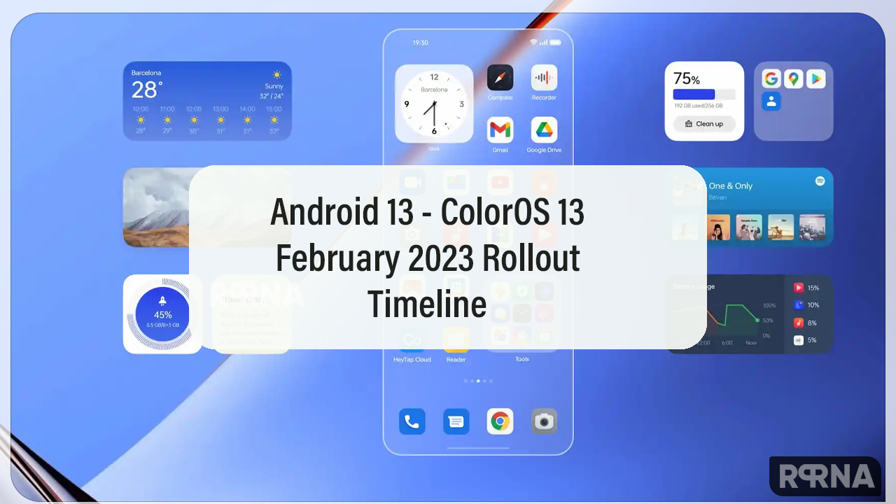 ColorOS 13 February 2023 rollout timeline