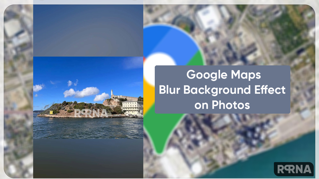 Google Maps blur background effect