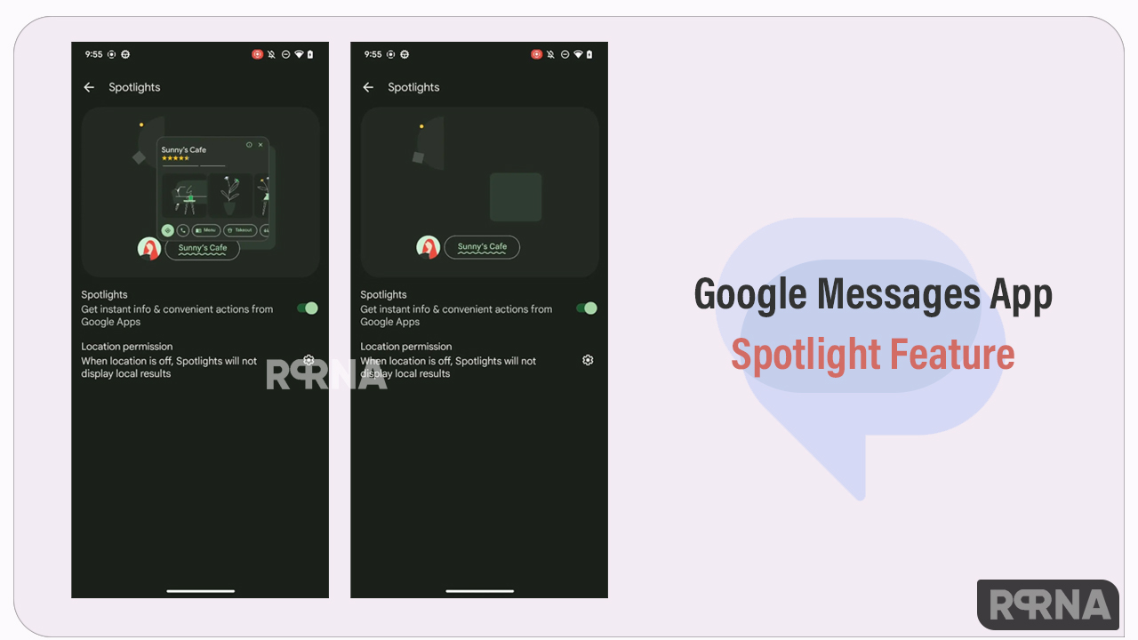 Google Messages Spotlight feature