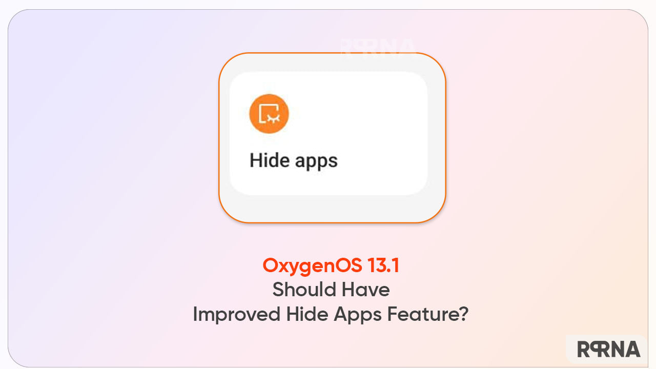 OxygenOS 13.1 Hidden Apps feature
