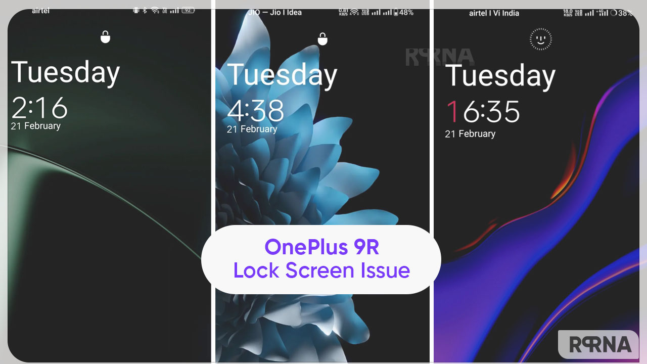 OnePlus 9R lock screen issue