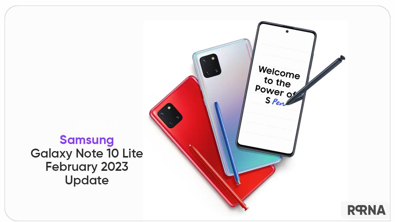 Samsung Note 10 February 2023 Update
