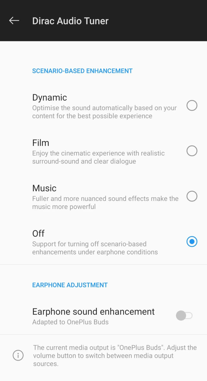 OnePlus OxygenOS 13.1 Dirac Audio