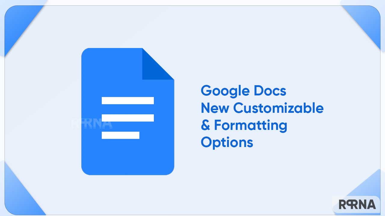 Google Docs customizable options tables
