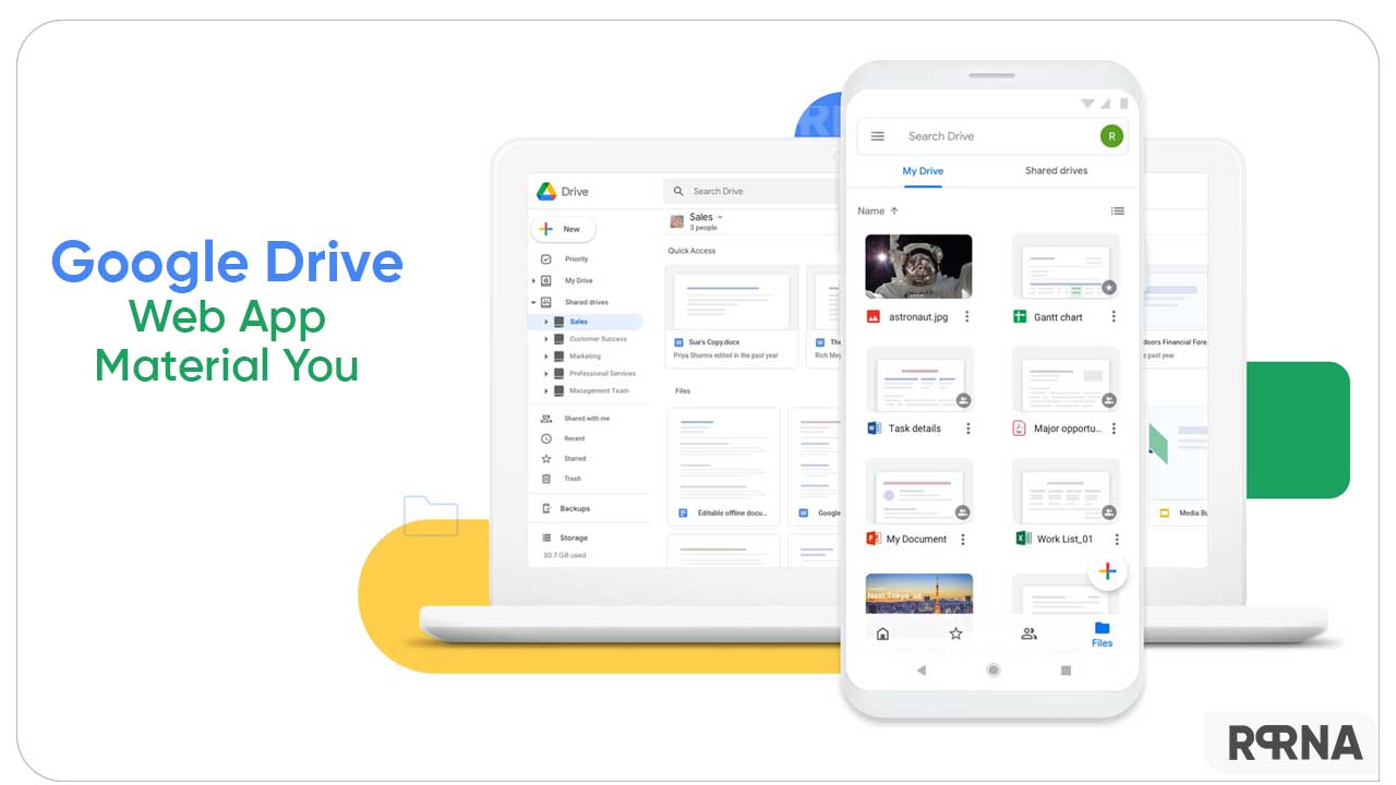 Google Drive Web Material You