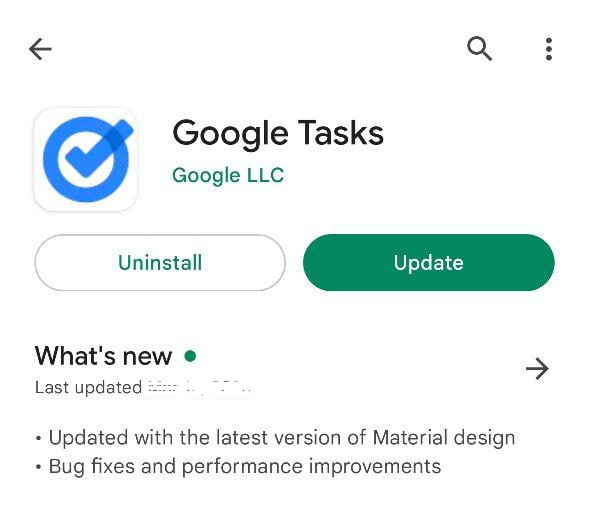 Google Tasks new update Material You