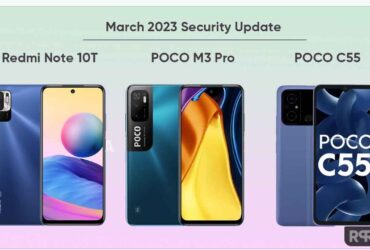 Redmi Note 10T POCO C55 March 2023 update