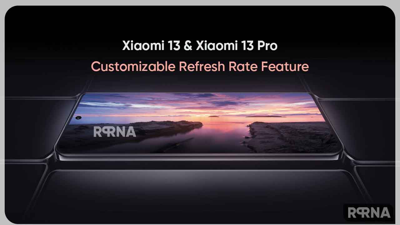 Xiaomi 13 customizable refresh rate feature