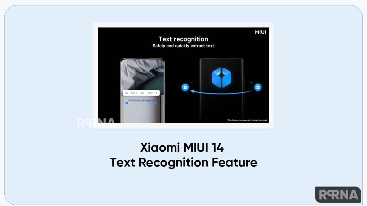 Xiaomi MIUI 14 Text recognition feature