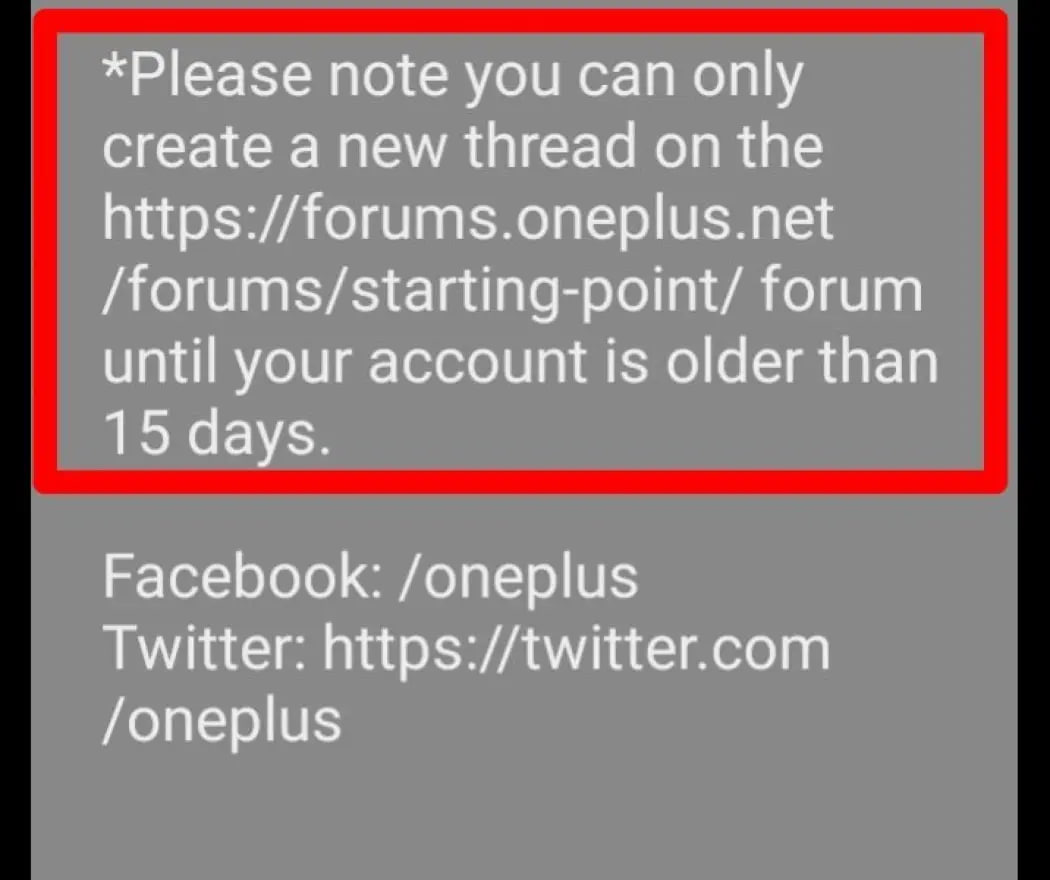 OnePlus Community app restrictions feature