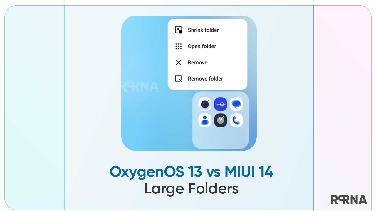 OnePlus OxygenOS 13 MIUI 14 Large Folders