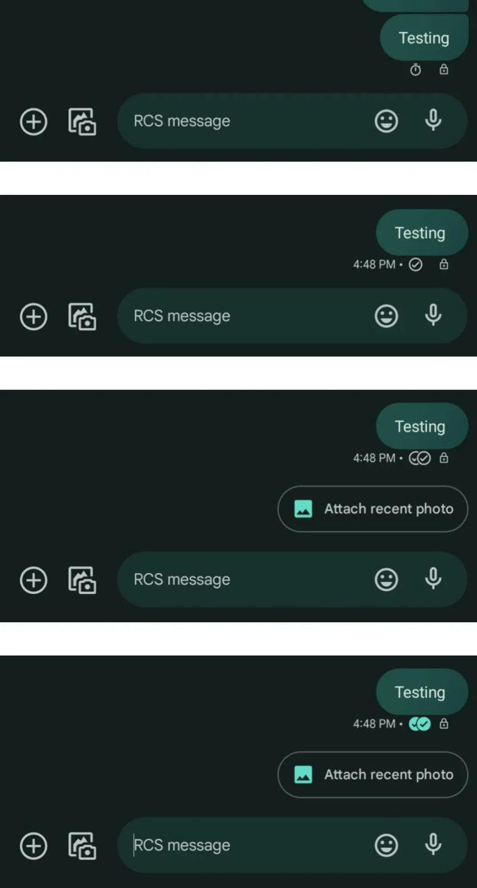Google Messages read receipts icon