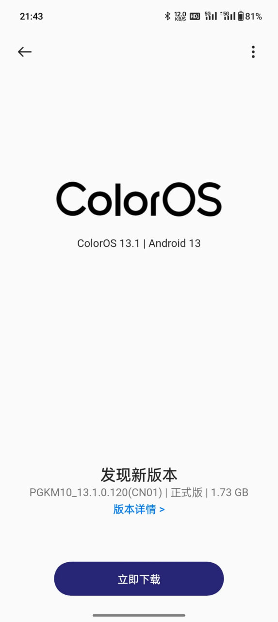OnePlus Ace ColorOS 13.1