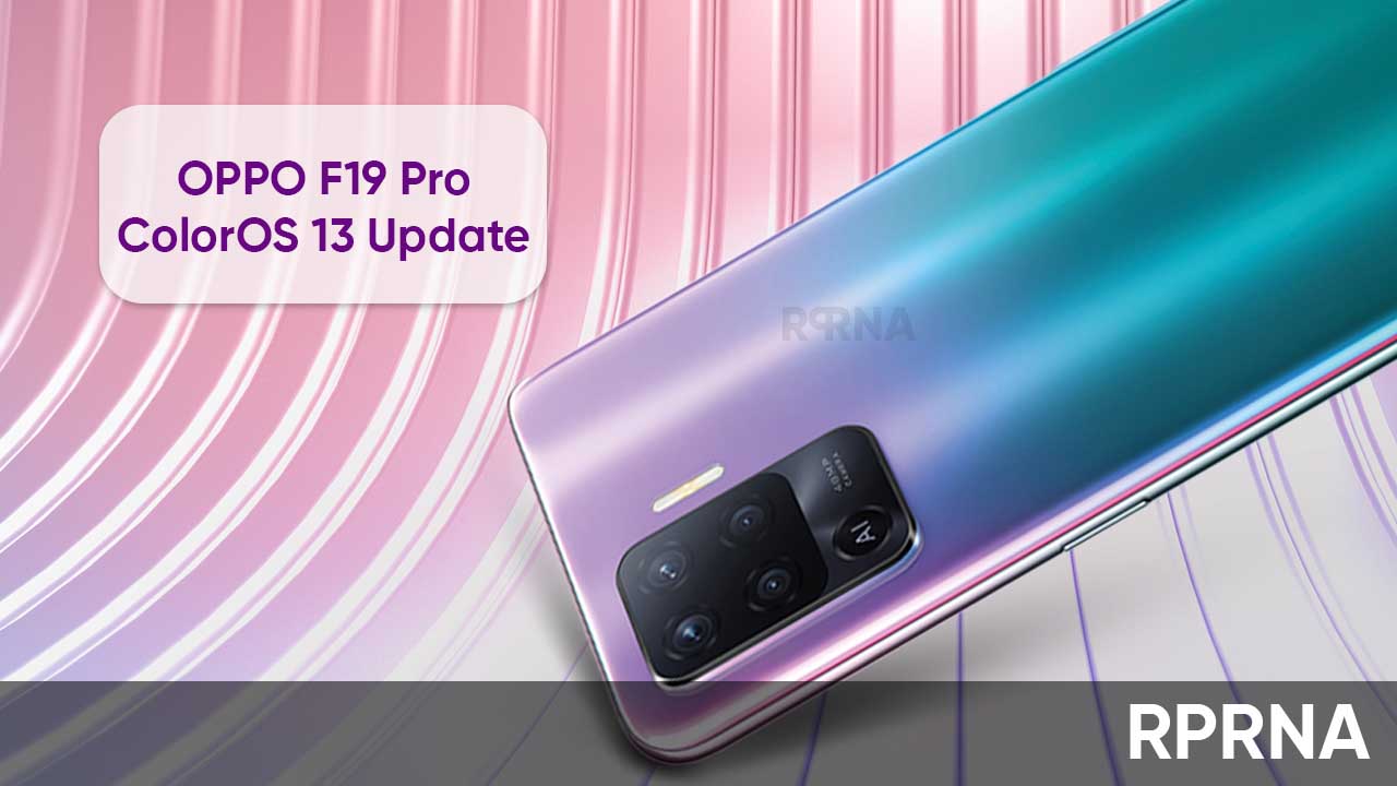 OPPO F19 Pro ColorOS 13 update