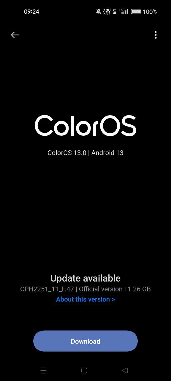 OPPO Reno 6 ColorOS 13 update