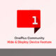 OnePlus Community display device feature