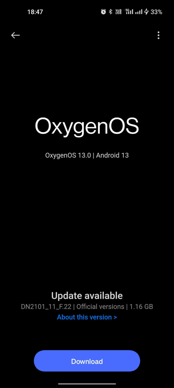 OnePlus Nord 2 stable OxygenOS 13