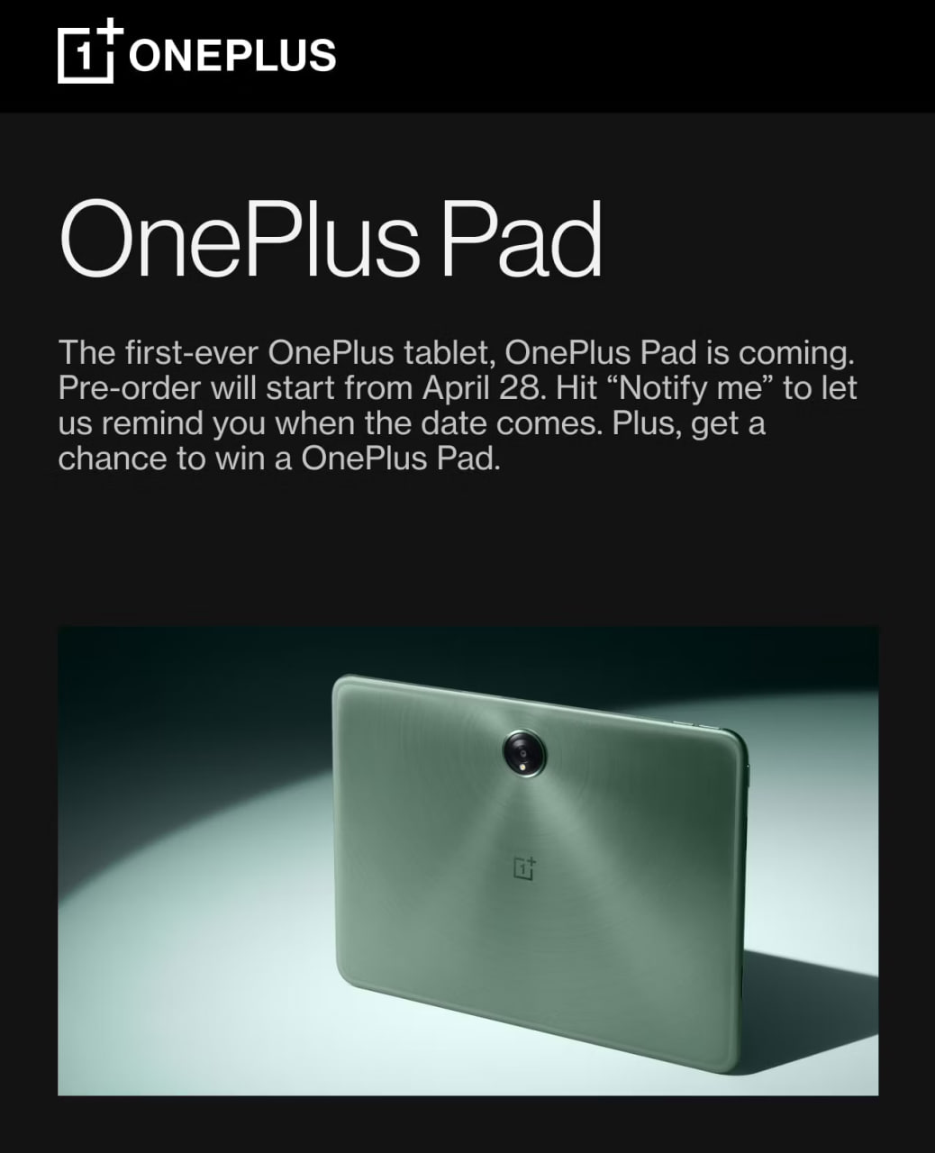 OnePlus Pad pre-order postponed
