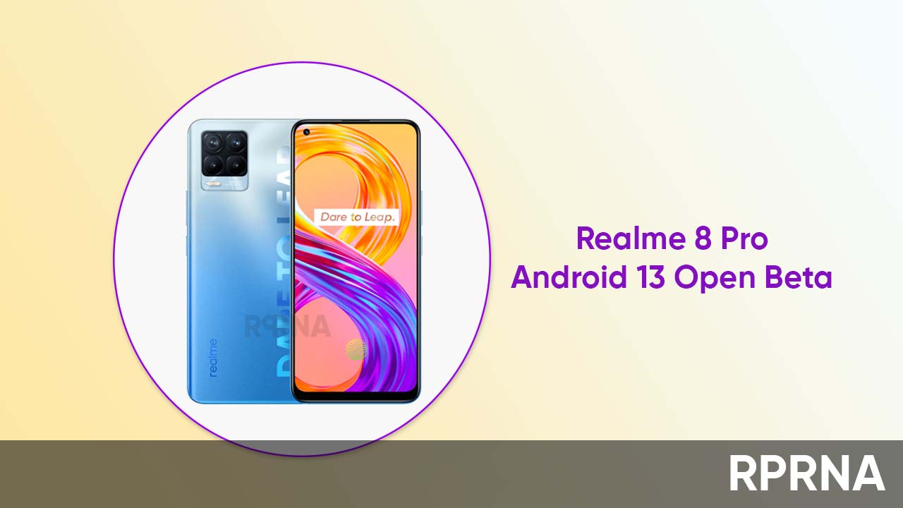 Realme 8 Pro Android 13 open beta