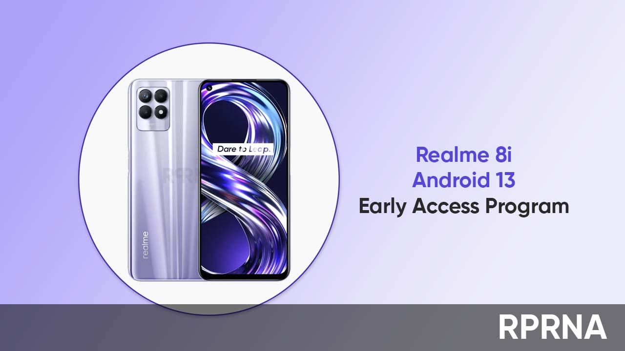 Realme 8i Android 13 early access