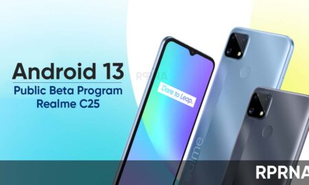 Realme C25 Android 13 public beta