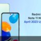 Redmi Note 11 NFC April 2023 patch
