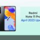 Redmi Note 11 Pro April 2023 update