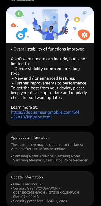 Samsung Galaxy S20 FE April 2023 update India