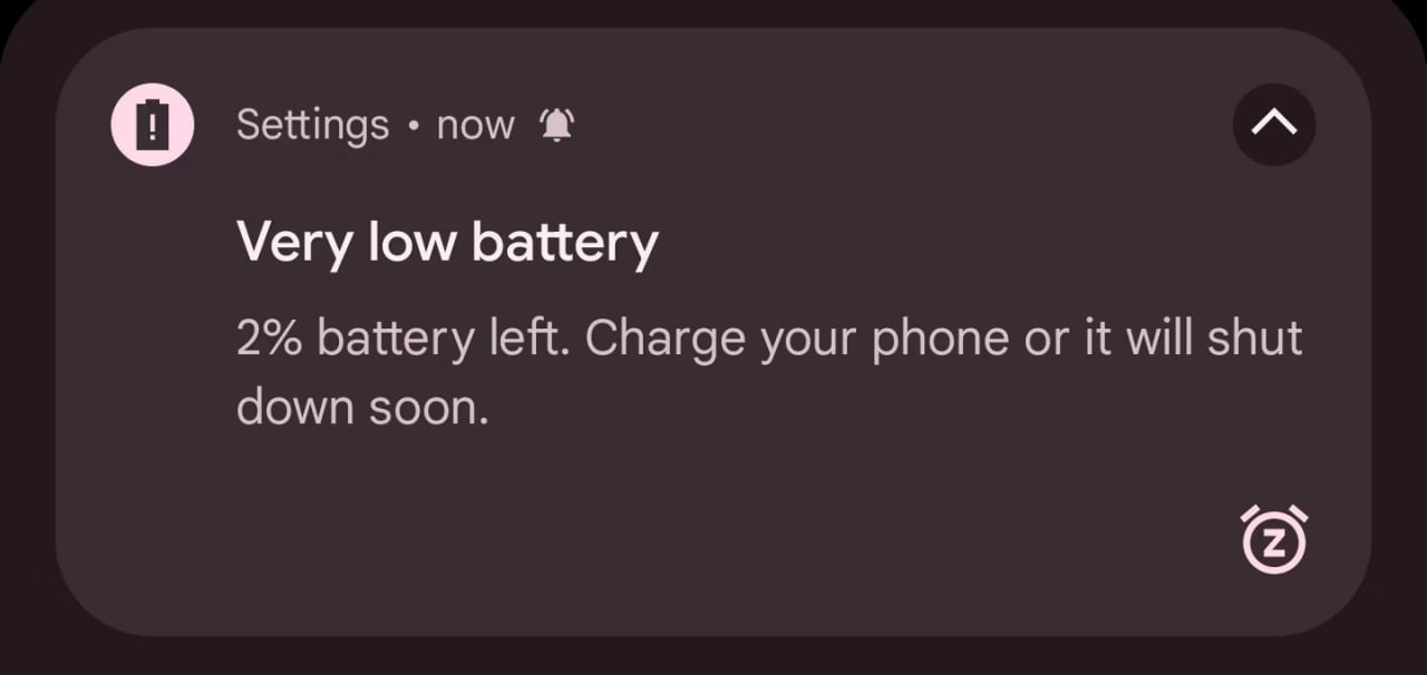 Xiaomi MIUI 15 battery alert