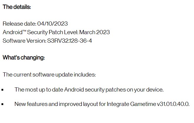 Motorola One 5G Ace March 2023 update