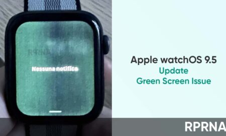 Apple watchOS 9.5 green screen issue