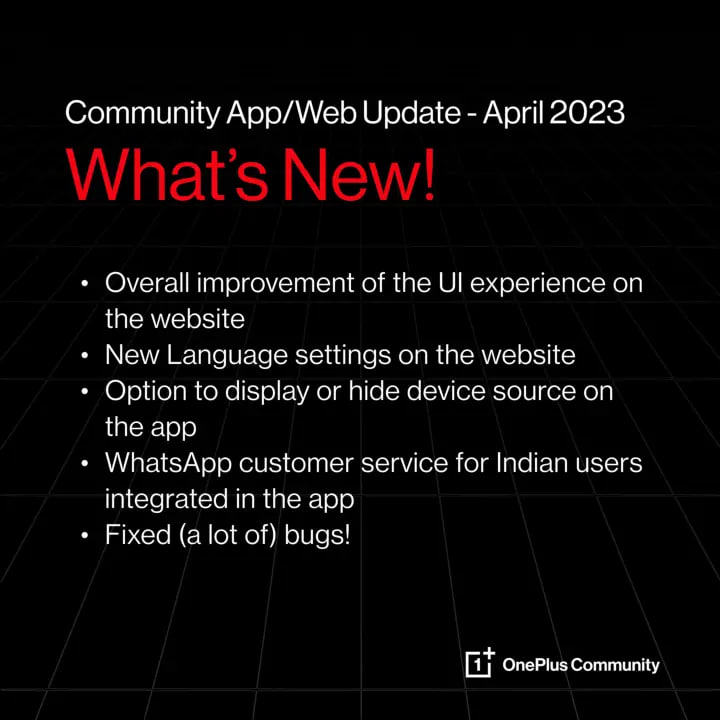 OnePlus Community App Web update