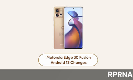 Motorola Edge 30 Fusion Android 13 changes