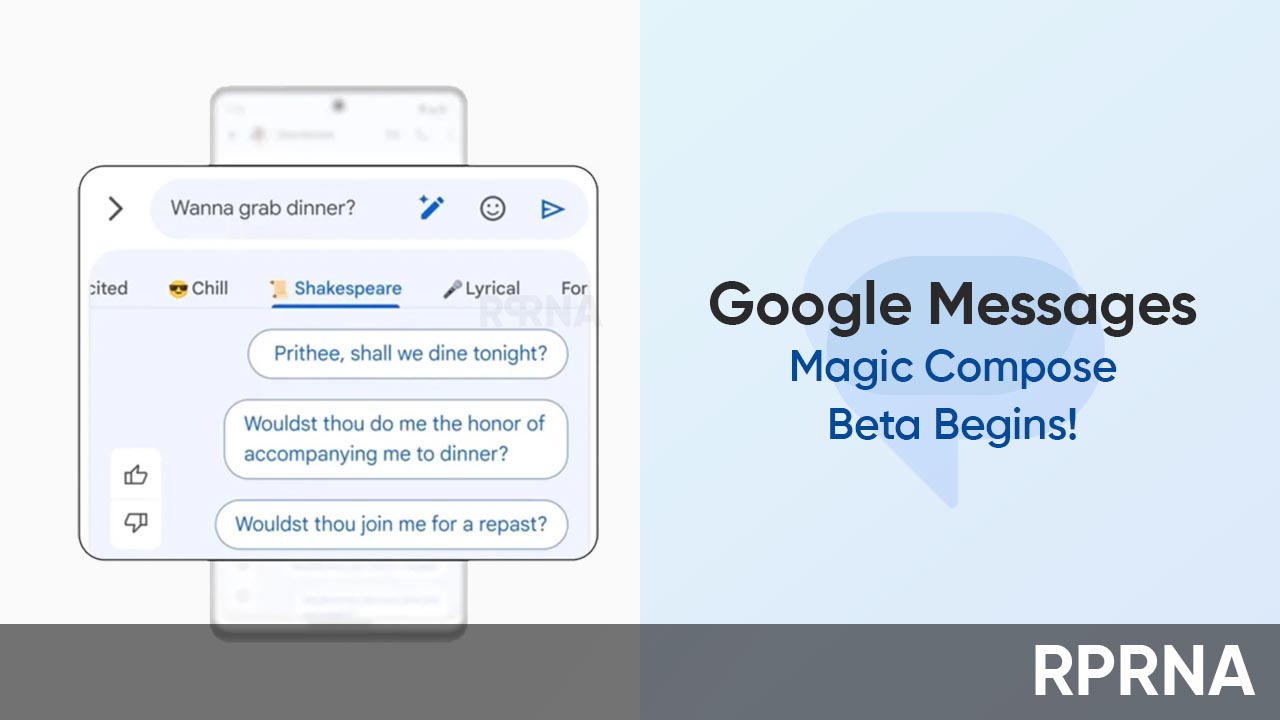 Google Messages Magic Compose beta